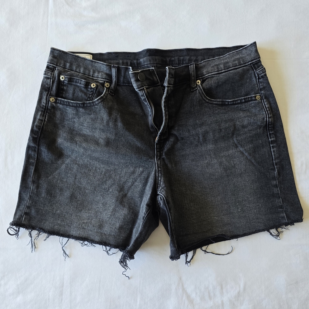 GAP Dark Gray Frayed Jean Shorts